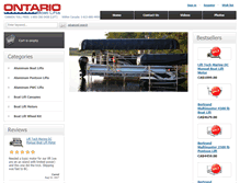 Tablet Screenshot of ontarioboatlifts.com